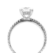 BEVERLY K 18K White Gold Hidden Halo Engagement Ring - Final Sale